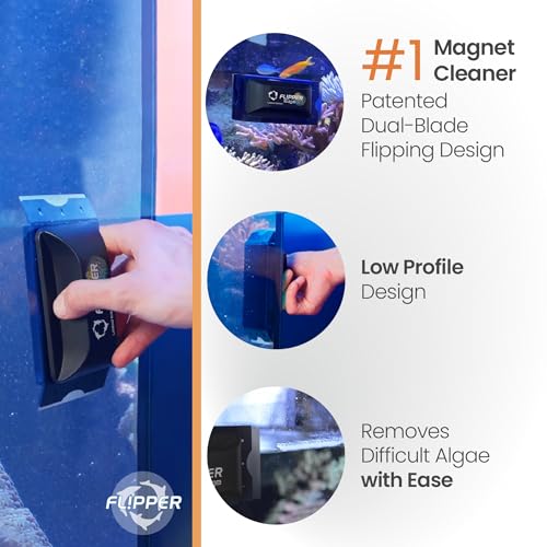 Flipper Edge Limited Edition Tang 2 in 1 Floating Magnetic Aquarium Algae Cleaner (Standard)