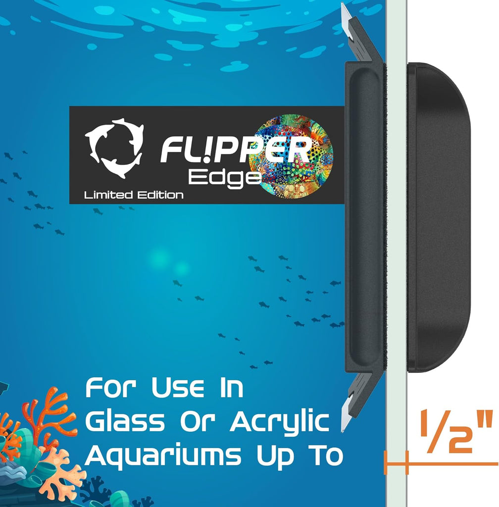 Flipper Edge Limited Edition Puffer 2 in 1 Floating Magnetic Aquarium Algae Cleaner (Standard)