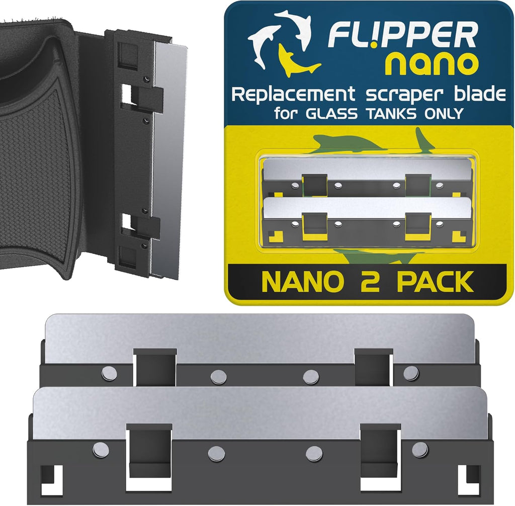 Flipper Nano Aquarium Cleaner Stainless Steel Replacement Blades 2 Pack