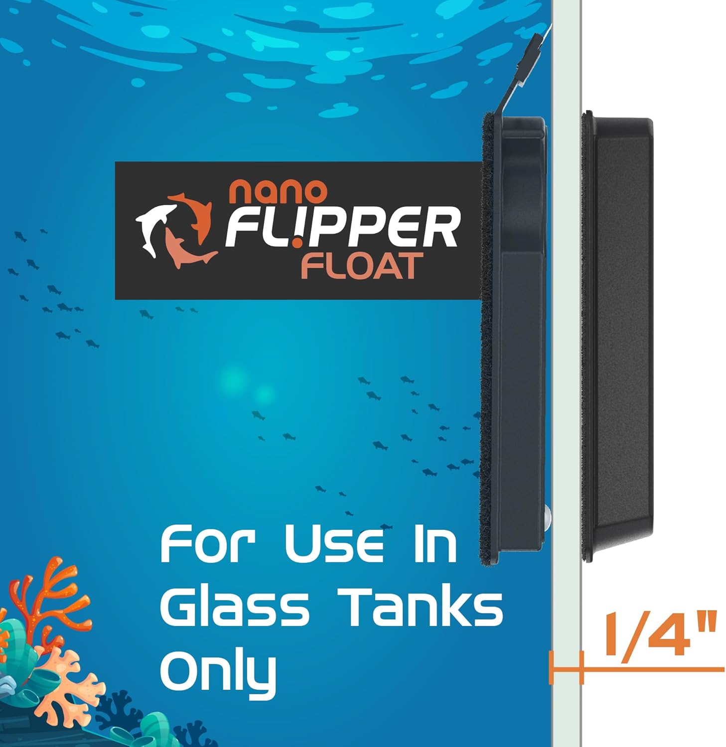 Flipper NANO FLOAT 2 in 1 Magnetic Aquarium Algae Cleaner – Flipper ...