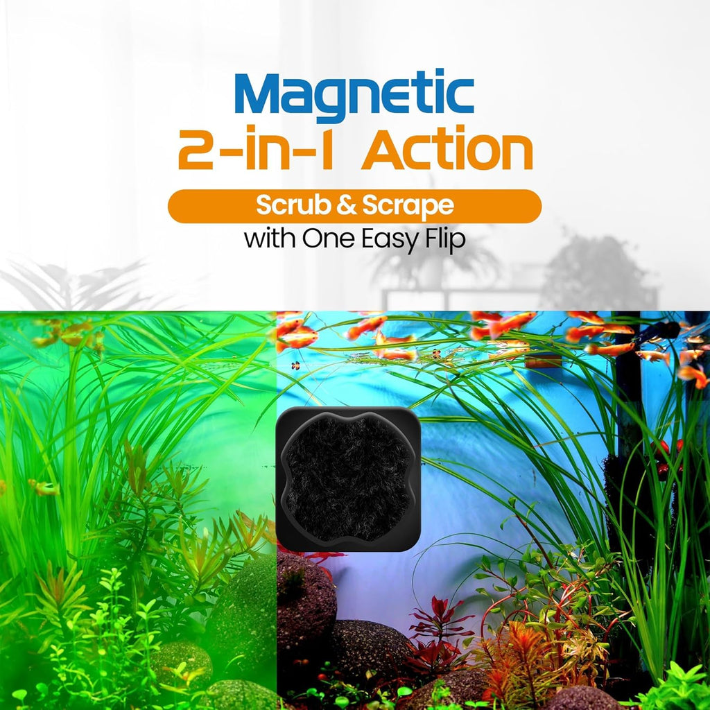 Flipper Pico Black 2-in-1 Aquarium Magnet Cleaner