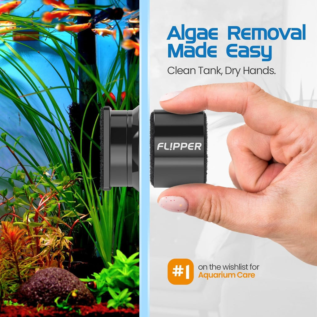 Flipper Pico Black 2-in-1 Aquarium Magnet Cleaner