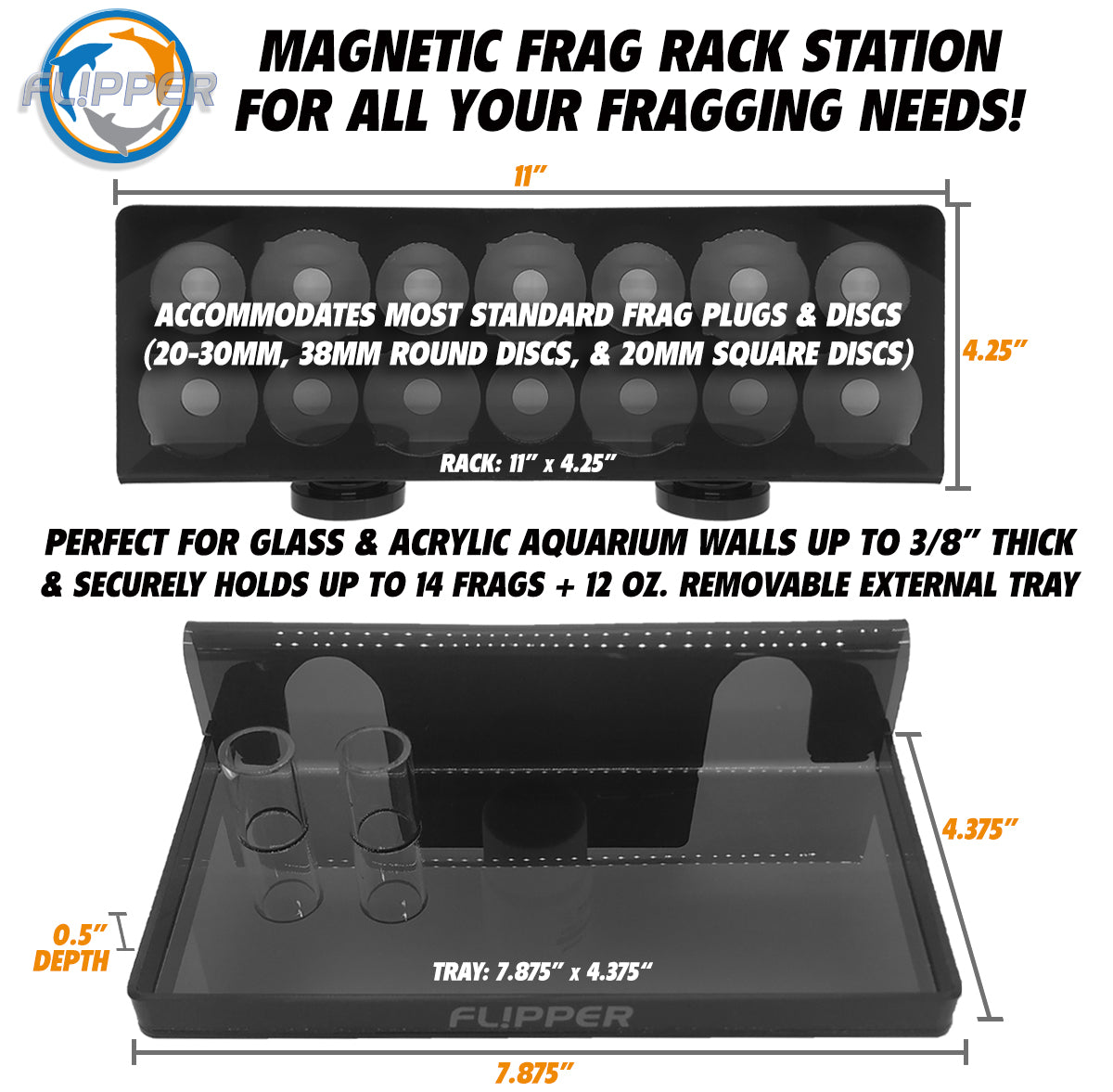 Flipper Magnetic Frag Station - Frag Rack with Removeable Shelf - Hold ...