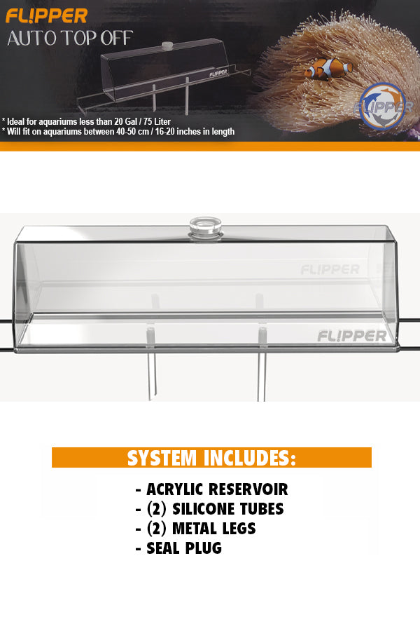 Flipper ATO Auto Top Off Clear Acrylic Aquarium Water Storage Reservoi –  Flipper Aquarium Products