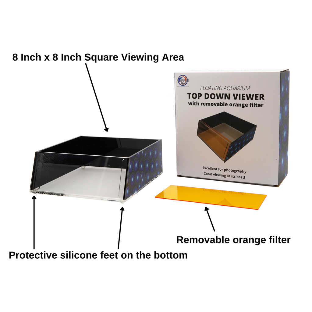 Flipper Top Down Viewer With Removable Orange Filter